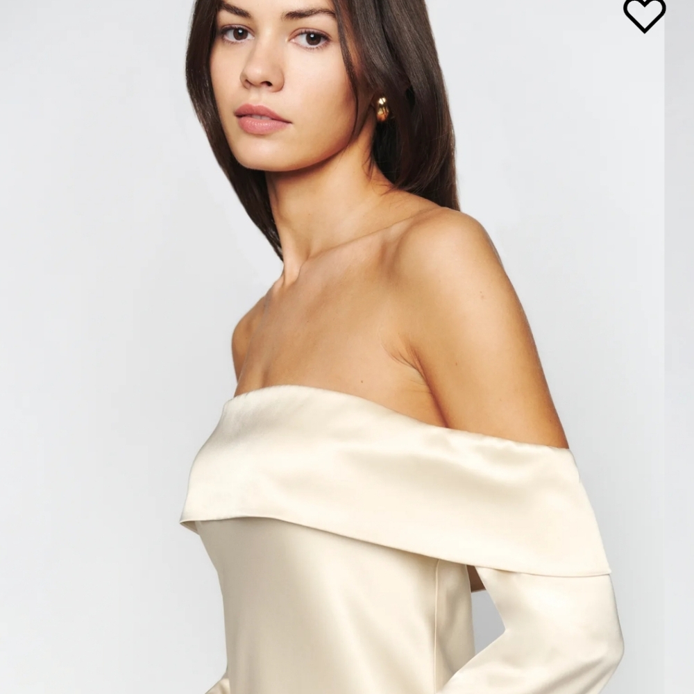 Reformation Maves Silk Almond Mini Dress - Picture 4 of 5